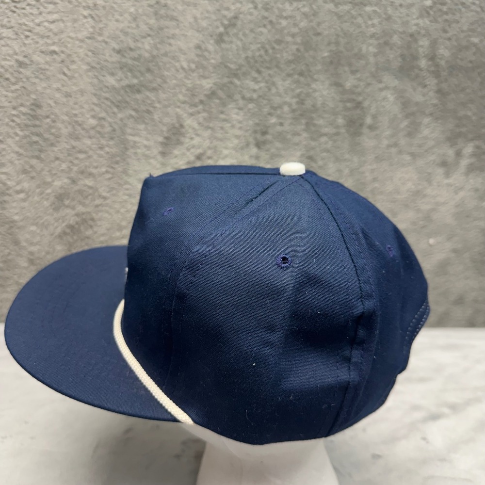 Navy Blue Halekulani Orchid Rope Hat Cali Fame Los Angeles Made in USA Men - Picture 6 of 10